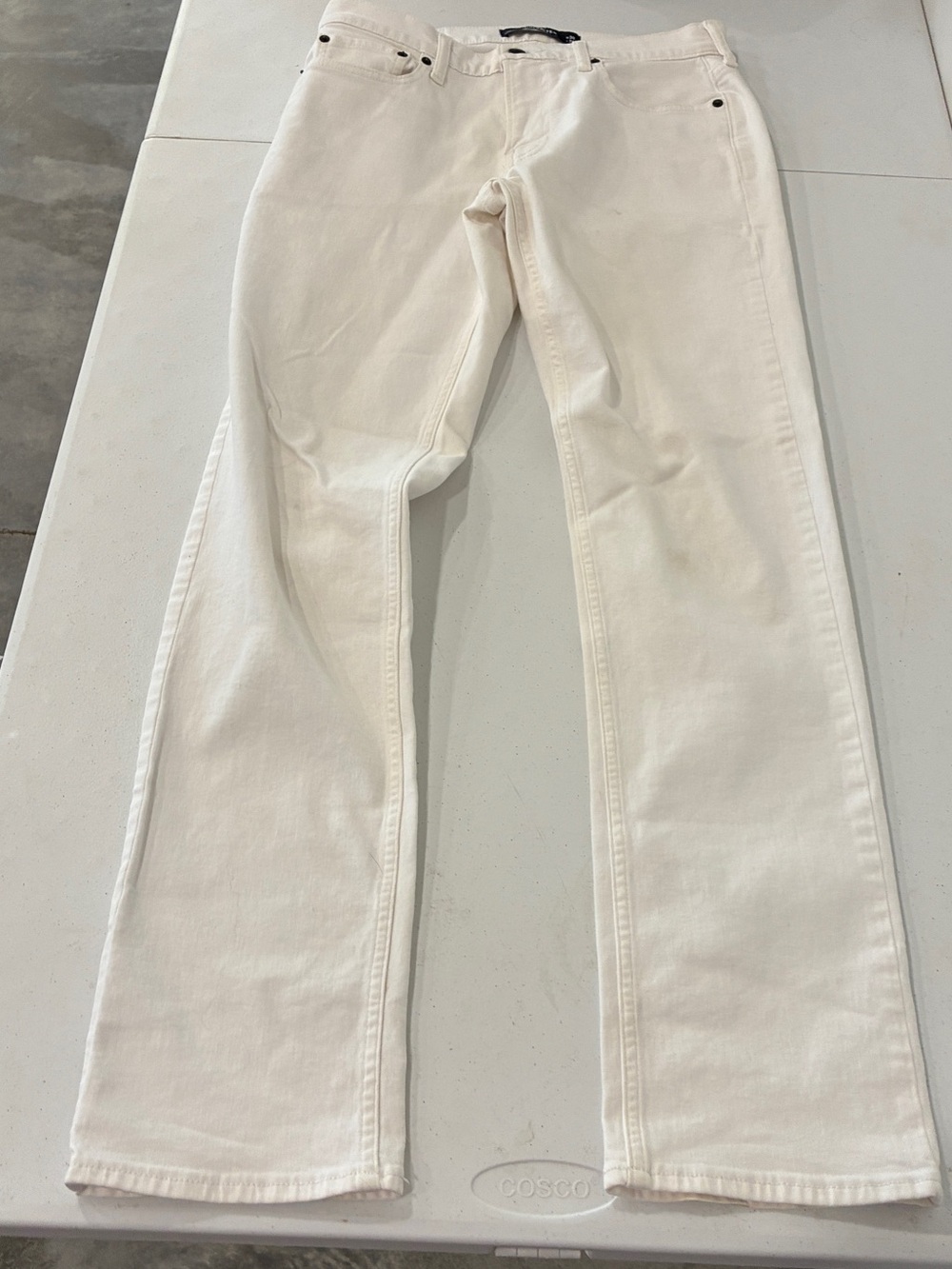 Hollister Men’s Slim Straight Epic Flex White Jeans 30x 34